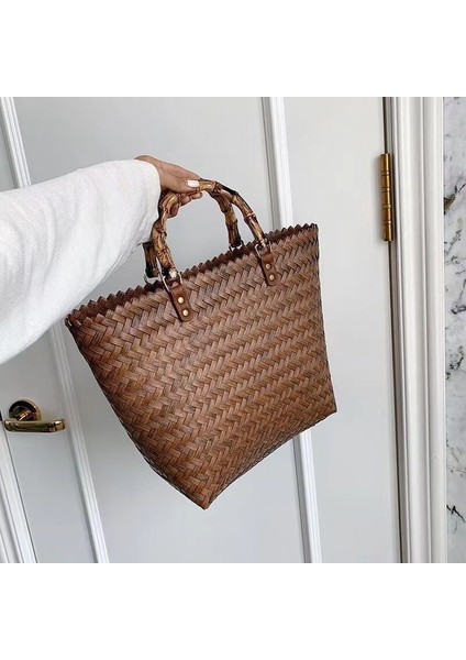 Yeni Stil Orman El Dokuma Çanta Büyük Kapasiteli Ins Internet Ünlü El Taşıma Kadın Çantası Moda El Alışveriş Çantası Plaj Çantası (Yurt Dışından) fırsatları