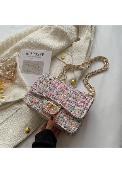 Xiaoxiangfeng Yün Çanta Kadın Çantası Popüler Kore Moda Çok Yönlü Zincir Omuz Crossbody Çanta (Yurt Dışından)