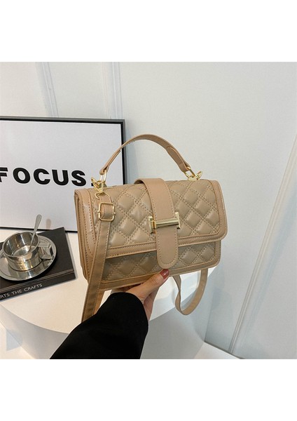 Kadınlar Için Yüksek Kaliteli Çantalar 2024 Yeni Elmas Nakış Ipliği Kadın Crossbody Çanta Niş Kontrast Renk Zarif Kızın Omuz Çantası (Yurt Dışından)