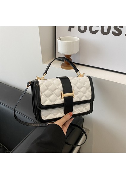 Kadınlar Için Yüksek Kaliteli Çantalar 2024 Yeni Elmas Nakış Ipliği Kadın Crossbody Çanta Niş Kontrast Renk Zarif Kızın Omuz Çantası (Yurt Dışından)