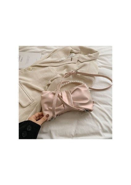 Niş Tasarım Küçük Çanta Kızlar High-End Koltuk Altı Çantası 2024 Bahar Yeni Yay Çantası Tek Omuz Crossbody Çanta (Yurt Dışından)