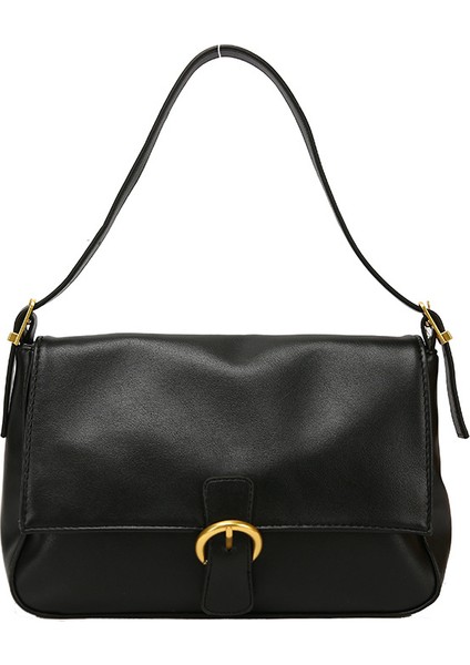 Kadınlar Için Çanta 2024 Yeni Retro Büyük Kapasiteli Siyah Tek Omuz Koltukaltı Çanta Baget Çanta Çevirme Çapraz Çapraz Kolu Çanta Kadınlar Için (Yurt Dışından)