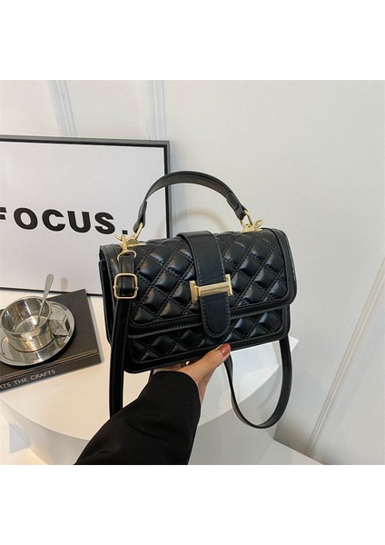 Kadınlar Için Yüksek Kaliteli Çantalar 2024 Yeni Elmas Nakış Ipliği Kadın Crossbody Çanta Niş Kontrast Renk Zarif Kızın Omuz Çantası (Yurt Dışından)