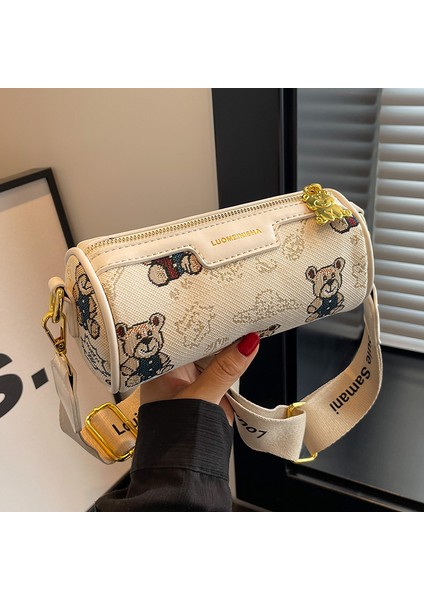 Kadınlar Için Fransız Niş Çanta 2023 Yeni Üst Düzey Yaz Geniş Bant Omuz Crossbody Çanta Internet Ünlü Popüler Silindir Çanta (Yurt Dışından)