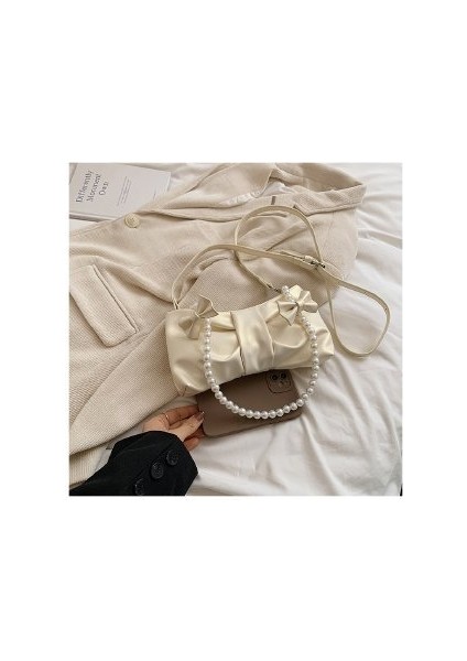 Niş Tasarım Küçük Çanta Kızlar High-End Koltuk Altı Çantası 2024 Bahar Yeni Yay Çantası Tek Omuz Crossbody Çanta (Yurt Dışından)