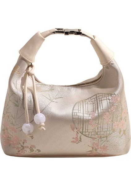 Kadınlar Için Yeni Çin Tarzı Ulusal Tarzı Retro Çanta 2024 Yeni Ipek Jakarlı Çanta Moda Basit Omuz Crossbody Çanta (Yurt Dışından)