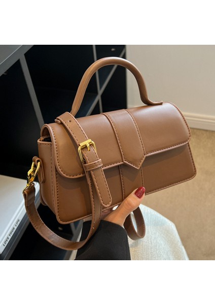 Çantalar Kadın Çantaları 2024 Yeni Moda Omuz Çantaları Çok Yönlü Işe Gidip Geliş Crossbody Çanta Doku Batı Tarzı El Küçük Kare Çantalar (Yurt Dışından)