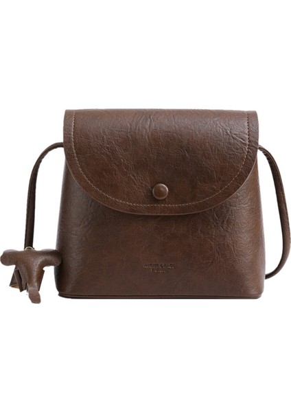 2024 Yeni Kadın Çantaları Niş Üst Düzey Basit Omuz Çantası Kız Moda Çok Yönlü Retro Mizaç Crossbody Çanta (Yurt Dışından)