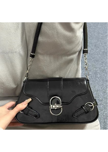 Niş Çanta Kadın 2024 Yeni Koltukaltı Çantası Maillard Retro Omuz Çantası Üst Düzey Moda Banliyö Crossbody Çanta (Yurt Dışından)