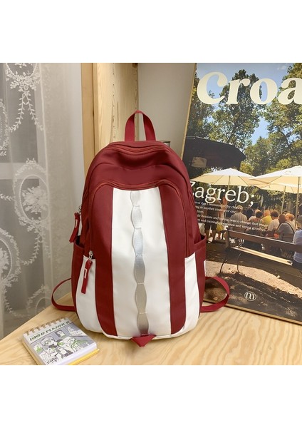 Yeni Büyük Kapasiteli Üniversite Öğrencisi Sırt Çantası Sınır Ötesi Sırt Çantası Erkek Ortaokul Kolej Tarzı Öğrenci Çantası (Yurt Dışından)