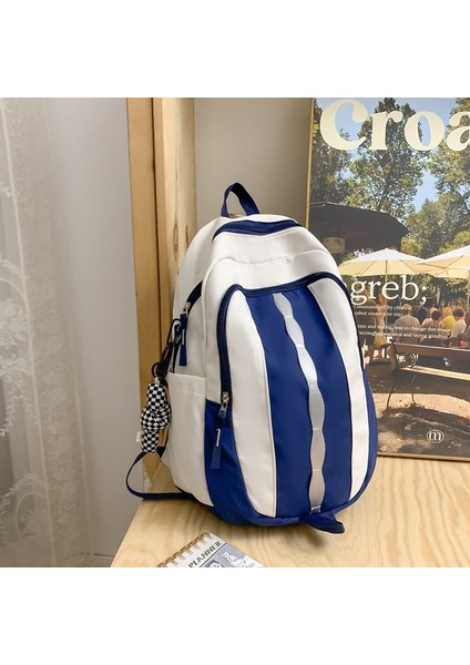 Yeni Büyük Kapasiteli Üniversite Öğrencisi Sırt Çantası Sınır Ötesi Sırt Çantası Erkek Ortaokul Kolej Tarzı Öğrenci Çantası (Yurt Dışından)