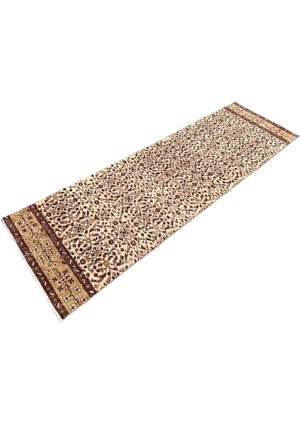 El Dokuma Eskitme Yolluk 80X260 Krem Kahve Vıntage Halı modelleri