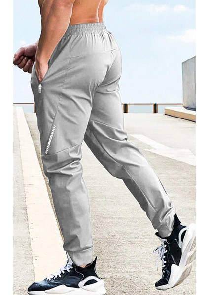 Erkek Run Ultra Hafif Egzersiz Aktif Joggers Spor Dar Paça Eşofman Altı
