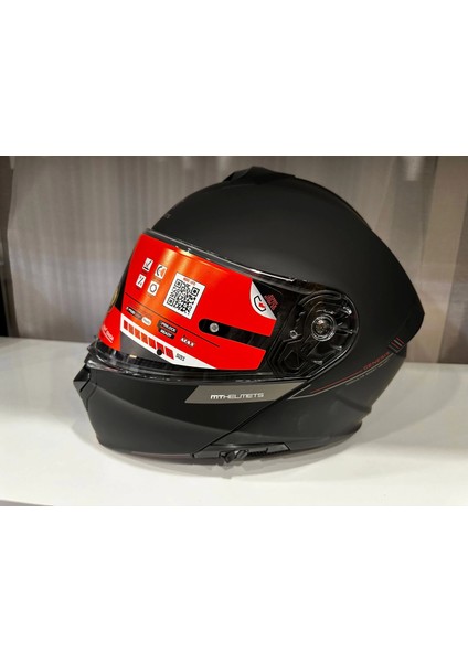 Kask mt Genesis Sv A2 Çene Açılır Mat Siyah
