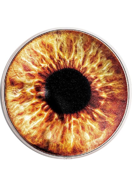 Colored Eyezed Hazel Brown 1 Ons 31.10 Gram Gümüş Sikke Coin (999)