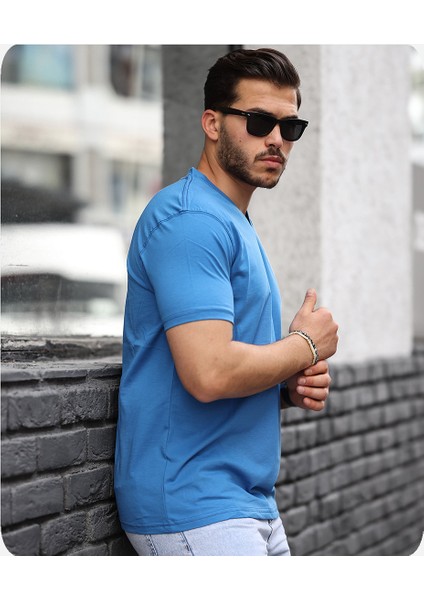 Mens Style Pamuklu V Yaka Tişört fiyatları