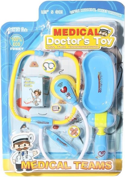 LISINYA193 66001C-23 Sesli ve Işıklı Doktor Seti -Mavi