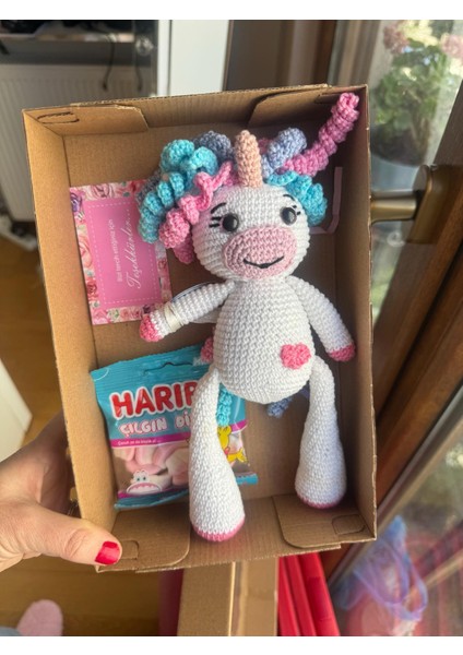 Paris Organik Oyuncak Unicorn Amigurumi Oyuncak