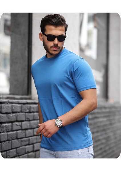 Mens Style Pamuklu Sıfır Yaka T-Shirt
