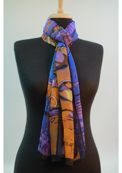 Mor Lacivert Cappuccino Ipek