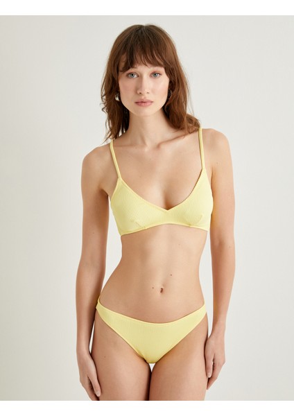 Bikini Üstü Fitilli V Yaka modelleri