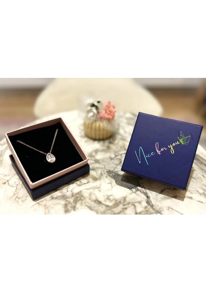 Diamond Serisi Selena Kristal Taş Gümüş Yollu Rose Gold Kaplama Kolye indirimleri