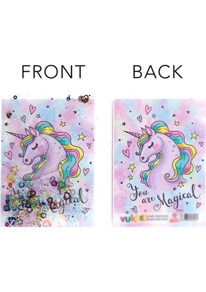 Unicorn A5 Boy Simli ve Sulu Kapaklı Defter MLS-302