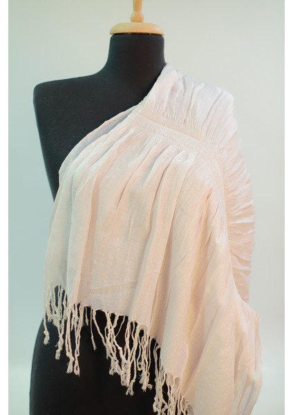 Ekru Cotton Eşarp Şal