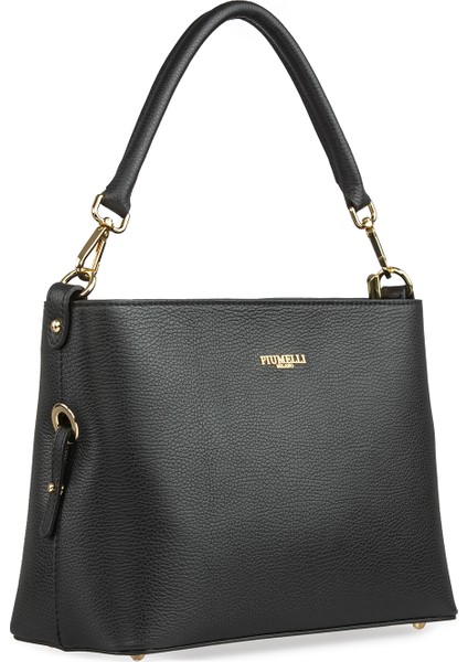 Kadın Omuz Çantası Grazıa Piumelli Milano Bag D28 Black