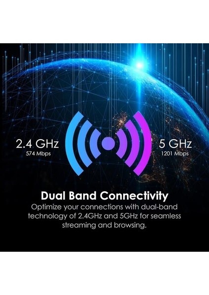 Msı AX1800 Wıfı-6 Dual Band USB Kablosuz Ağ Adaptörü