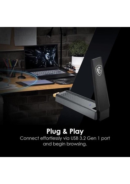 Msı AX1800 Wıfı-6 Dual Band USB Kablosuz Ağ Adaptörü