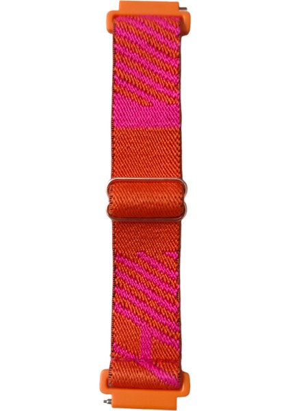Huawei Watch Fit 2 Uyumlu Örgü Tokalı Kordon Pim Çevirici Aparatı ile Pembe Turuncu fiyatları