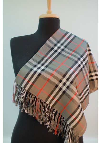 Antrasit Siyah Viskon - Cotton Şal