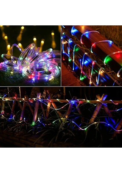 Solar Güneş Enerjili 10M 100 LED Şerit LED Işık Aydınlatma Dekorasyon Dış Mekan Lambası