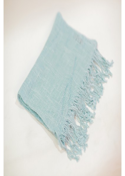 Açık Mavi Keten Şal indirimleri