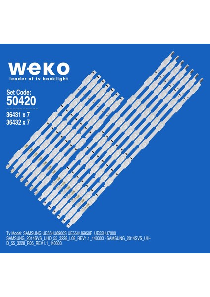 Wkset-5420 36431X7 36432X7 Samsung_2014Svs_Uhd_55_3228 14 Adet Led Bar