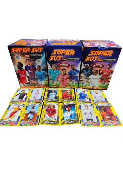 Süper Şut 2024 2. Devre (50 Poşet 100 Adet Kart) Yeni Transferler Futbolcu Kartları Mekanik Adamlar Oyun Kağıtları