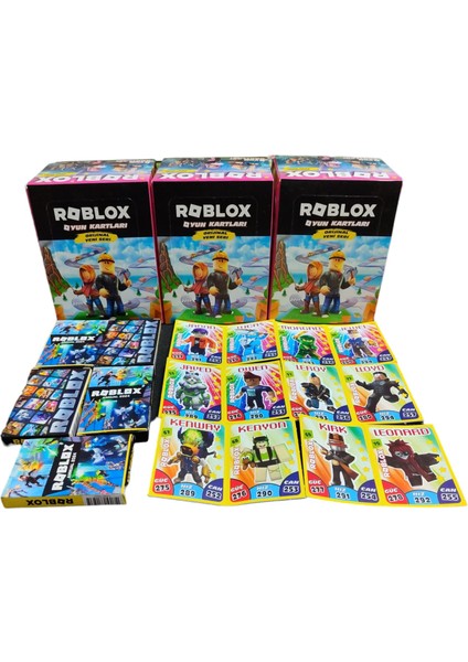 Roblox Oyun Kartları Yeni Seri Roblox Kartlar (24 Minik Kutu 288 Adet Kart) Oyuncu Karakterleri Oyun Kağıtları