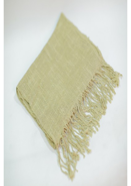 Açık Haki Keten Şal