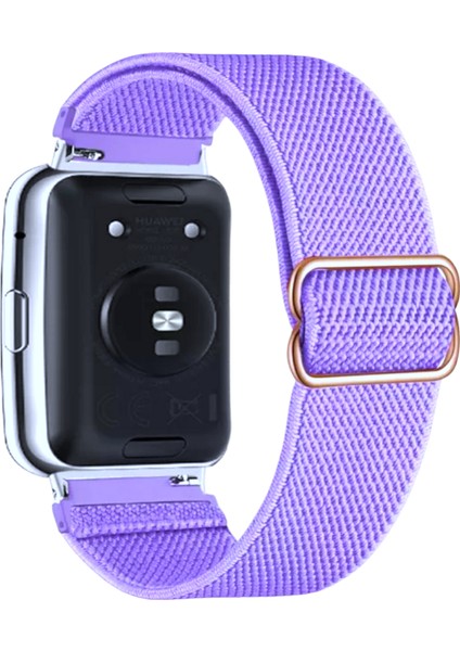Watch Fit Uyumlu Örgü Tokalı Kordon Ve Pim Çevirici Aparatı Lila