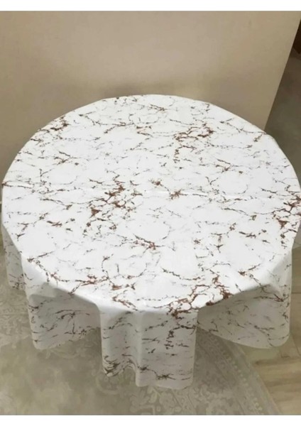 Pvc Silinebilir Muşamba Yuvarlak Masa Örtüsü Çap 140CM