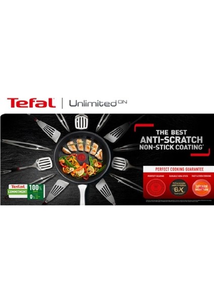 Döküm 6x Unlimitedone Indüksiyon Tabanlı 3'lü Tava Seti Tefal 20 24 28CM Yapışmaz Taban Granit 3 Pa