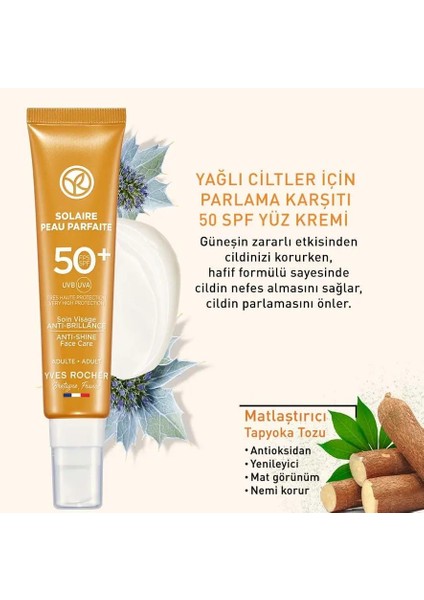 Yüz Güneş Kremi - Spf 50+ - Parlama Karşıtı / Solaire Peau Parfaite