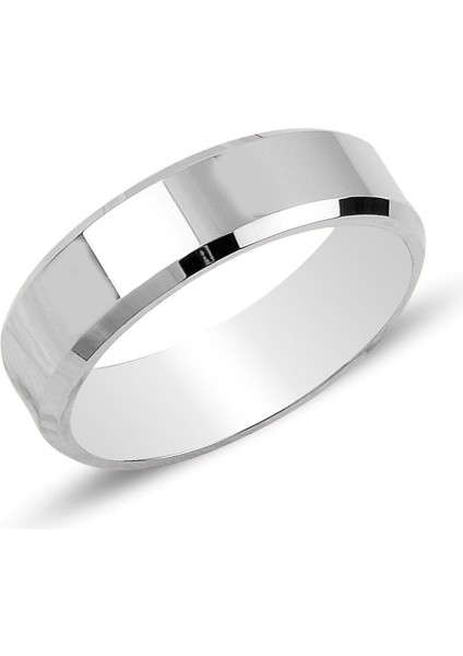 Nazikendam Özel Seri - 5mm Pahlı Düz Sade Alyans - Unisex - 5.06 Gram