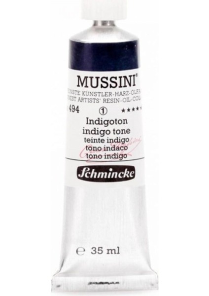 Mussini Yağlı Boya 35 ml Indigo Tone 494 S.1