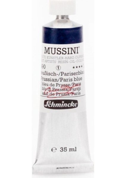 Mussini Yağlı Boya 35 ml Prussian Paris Blue 490 S.1