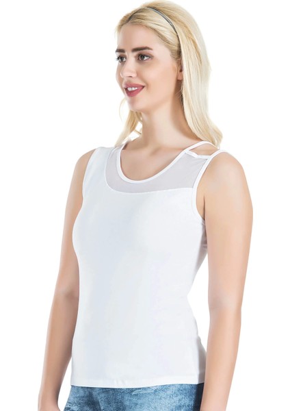 Derya Kurşun Geniş Transparan Askılı Kadın Atlet 180 modelleri