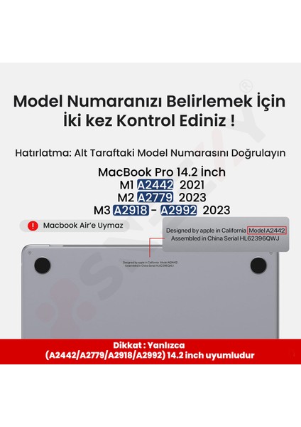 MacBook Pro 14.2 Inç Kılıf Dayanıklı Koruyucu Mat Plastik Sert Kılıf modelleri