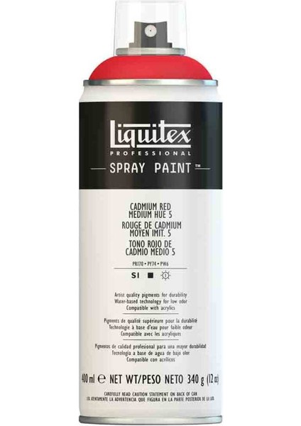 Professional Akrilik Sprey Boya 400 ml Cadmium Red Medium Hue 5