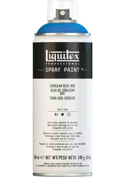 Professional Akrilik Sprey Boya 400 ml Cerulean Blue Hue 470 S1